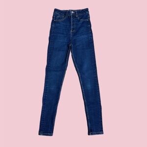 Zara Women’s High Waisted Skinny Jeans Blue Sz 2